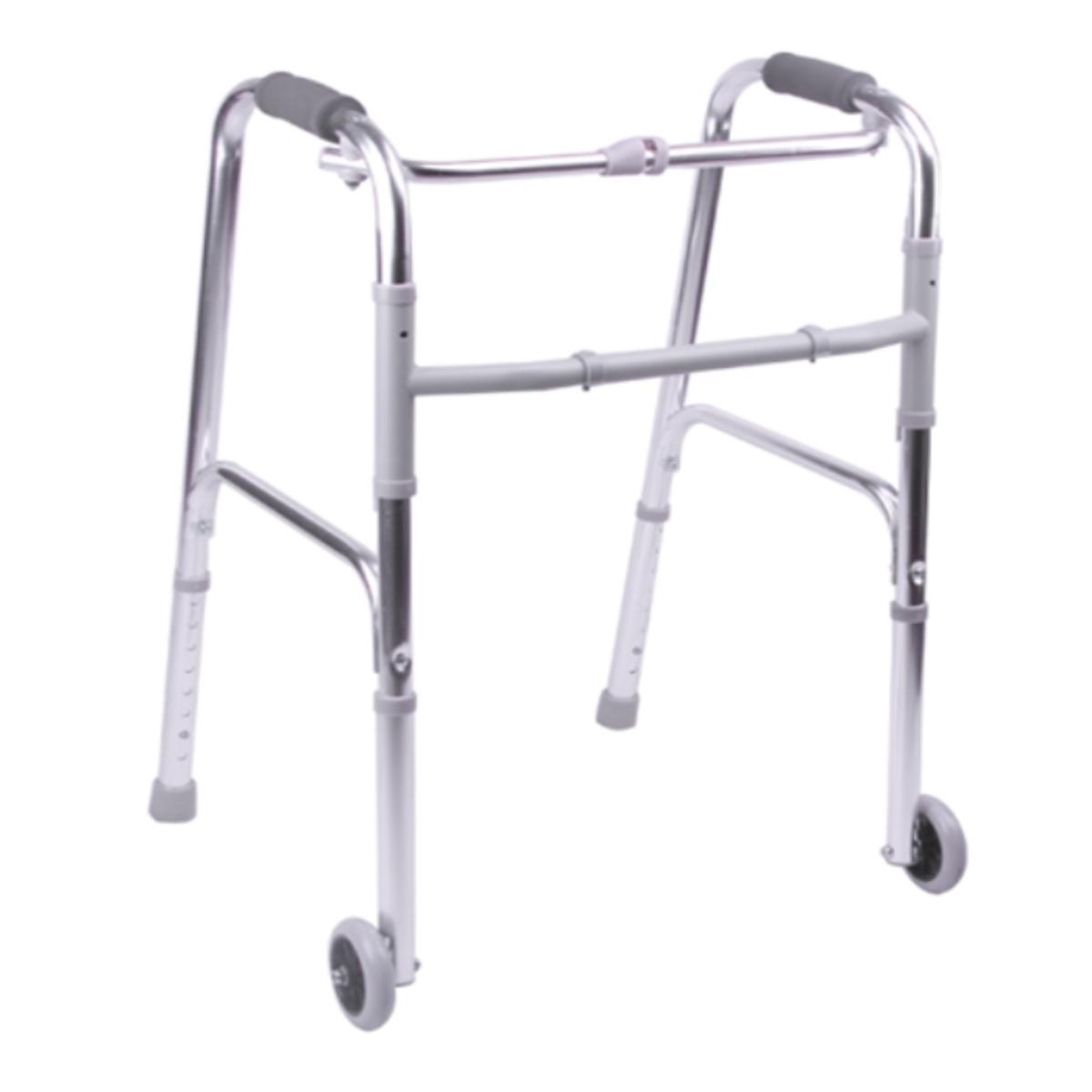 Walker – Aluminium Adjustable Height – With Wheels