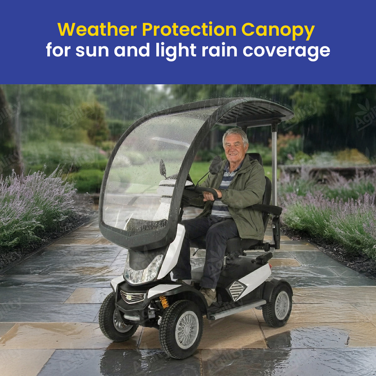Safari Heavy Duty Mobility Scooter with Canopy – 60km Range, 203kg Capacity