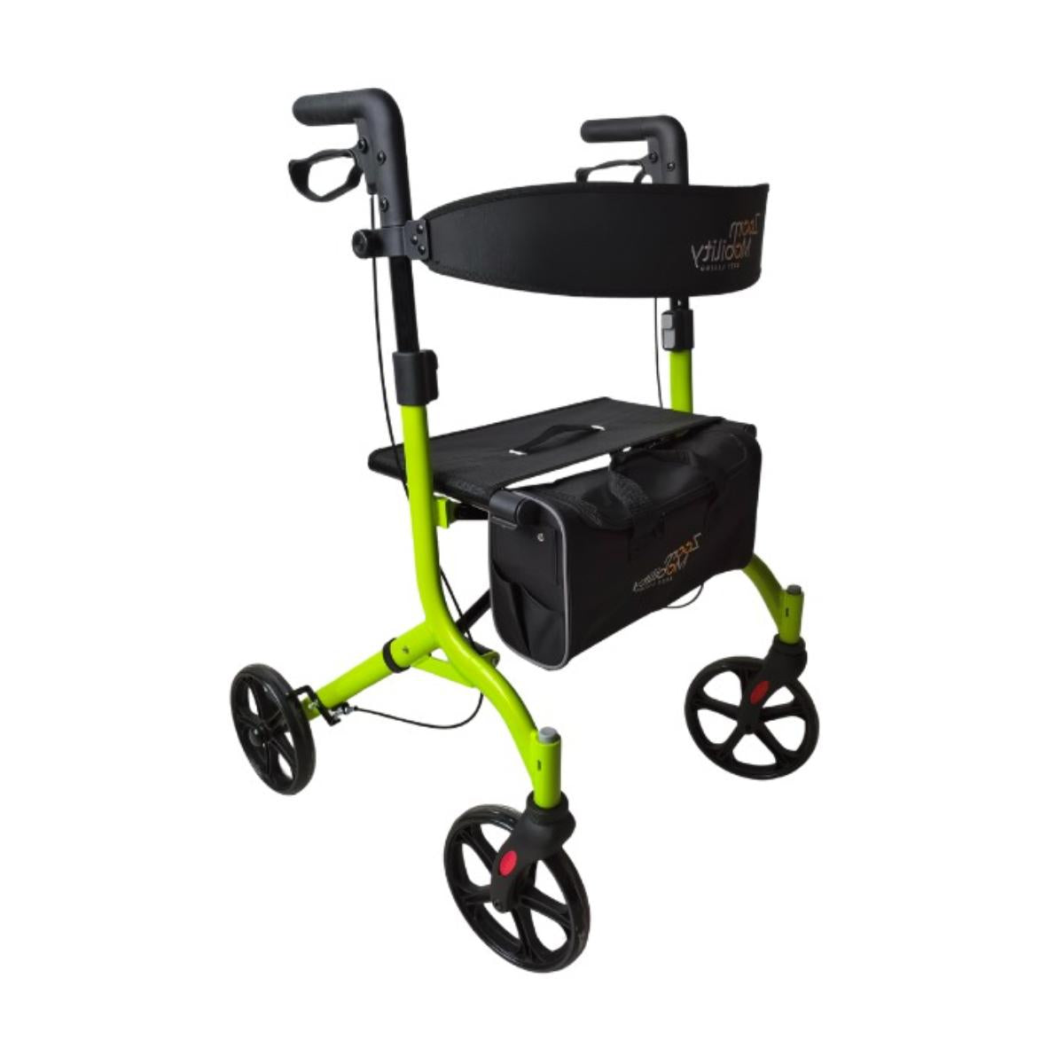 Green AirMax Z02 Rollator with black seat on a white background