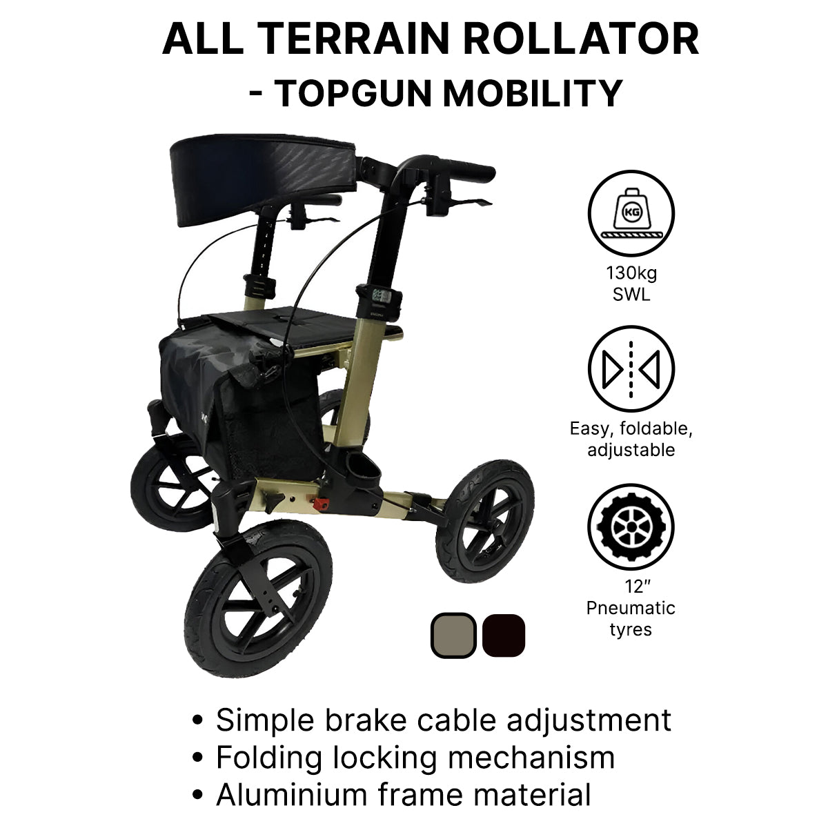 TopGun Mobility-All Terrain Rollator