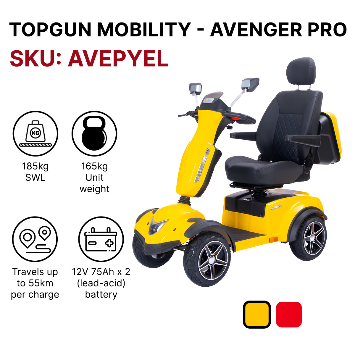 Avenger Pro TopGun Mobility Scooter
