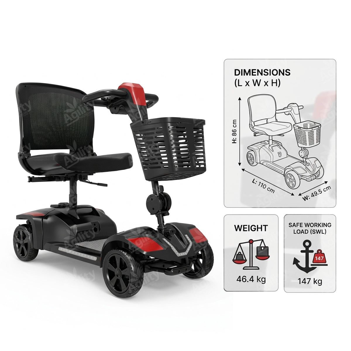 Bandit Z Zero-Turn Mobility Scooter – Ultra Manoeuvrable Outdoor Scooter