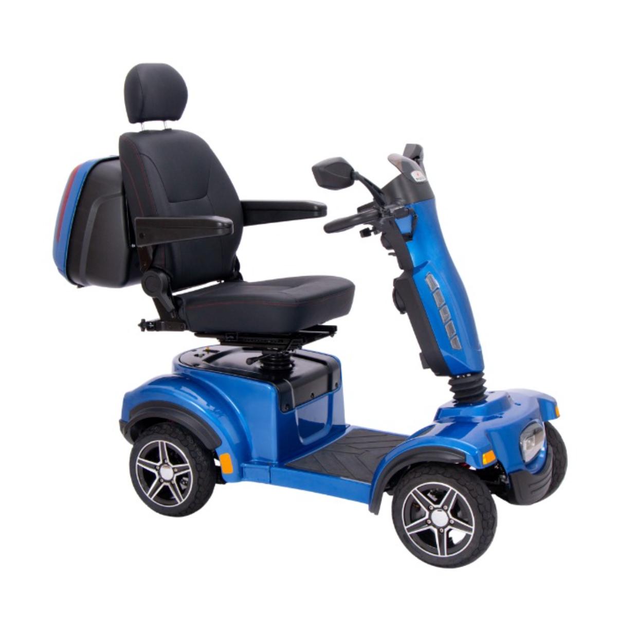 Blazer Pro TopGun Blue mobility scooter on a white background