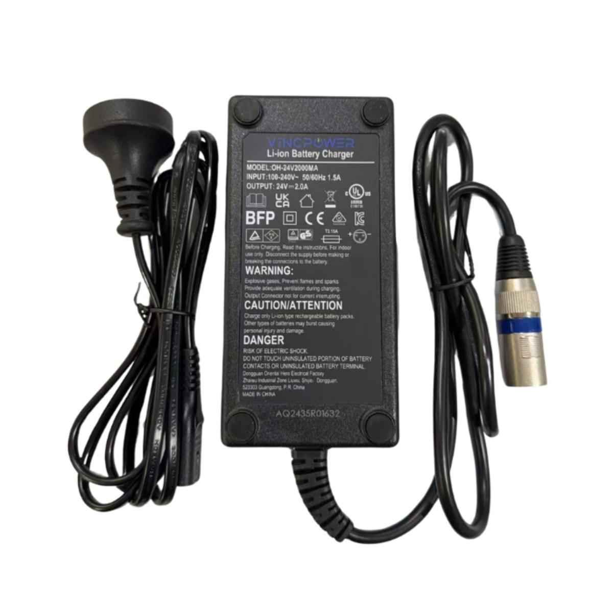 24V 2.0A Battery Charger (Li-ion)