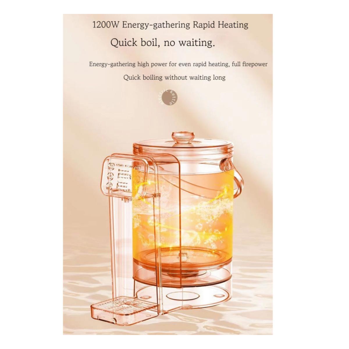 Instant Hot Water Kettle with tea inside on a beige background