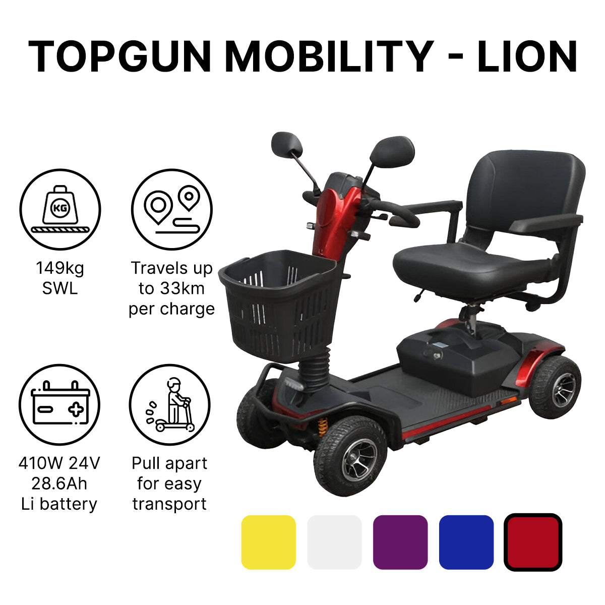 Lion - TopGun Mobility Scooter