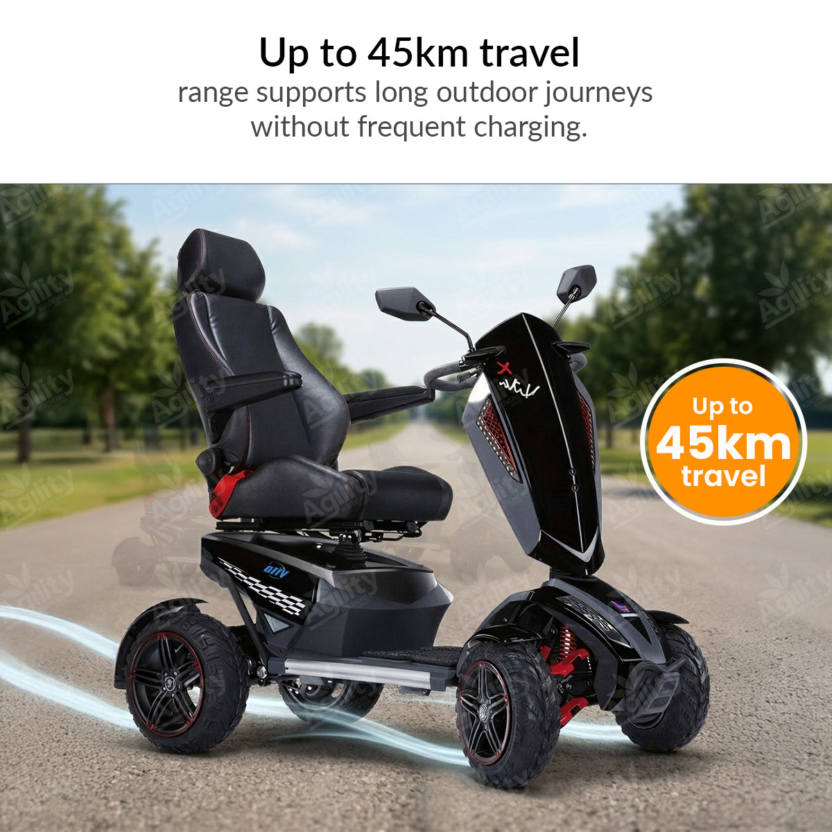 Heartway Vita Monster S12X Mobility Scooter – Heavy Duty All-Terrain Scooter with Long Range