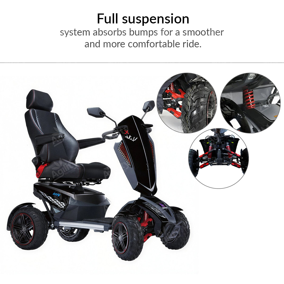 Heartway Vita Monster S12X Mobility Scooter – Heavy Duty All-Terrain Scooter with Long Range