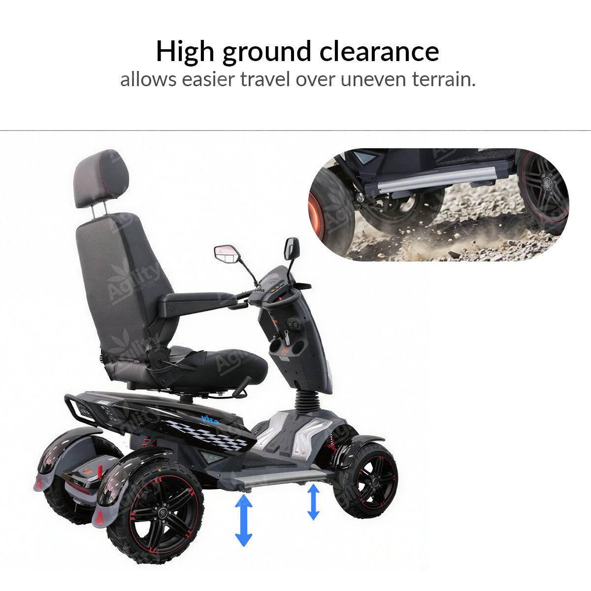 Heartway Vita Monster S12X Mobility Scooter – Heavy Duty All-Terrain Scooter with Long Range