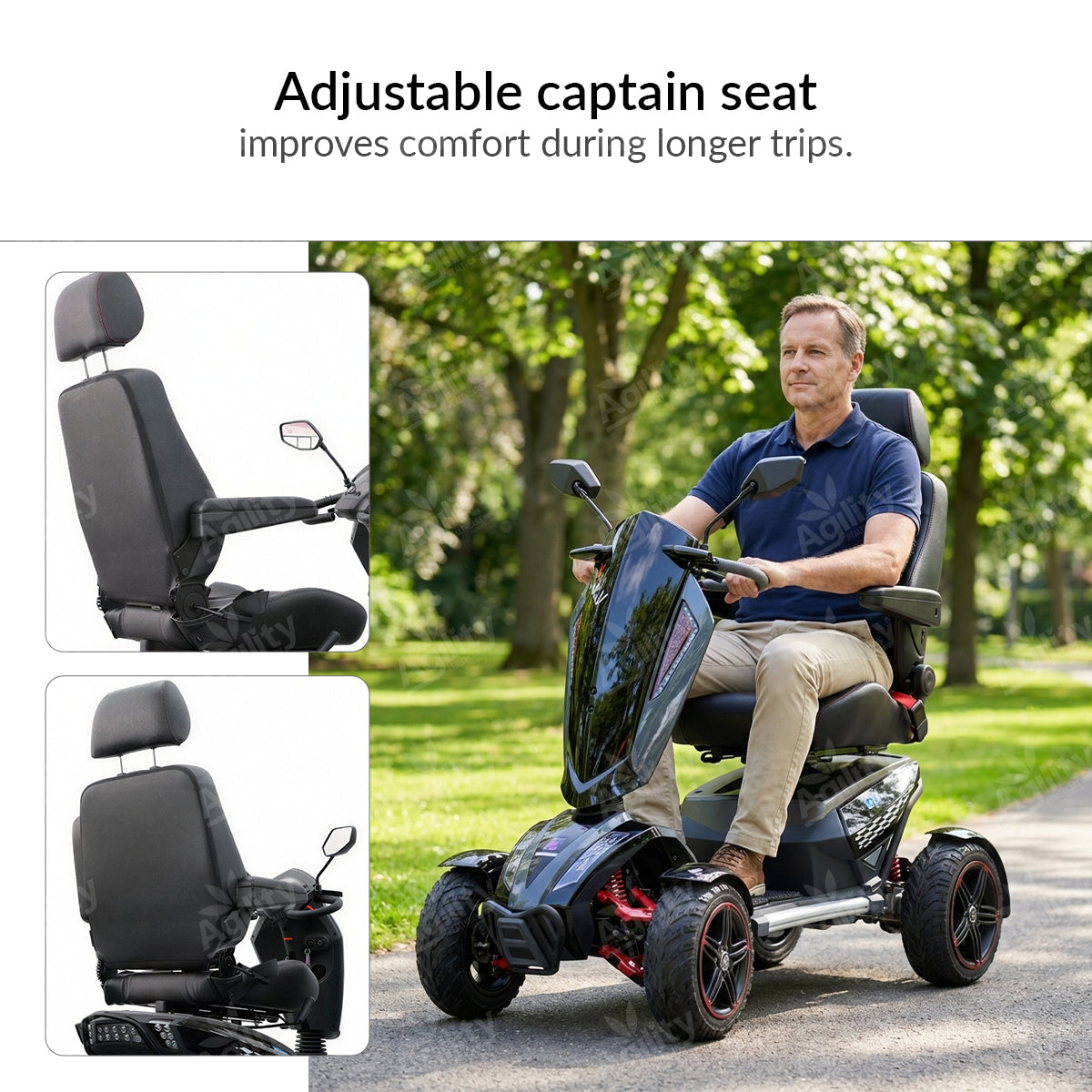 Heartway Vita Monster S12X Mobility Scooter – Heavy Duty All-Terrain Scooter with Long Range
