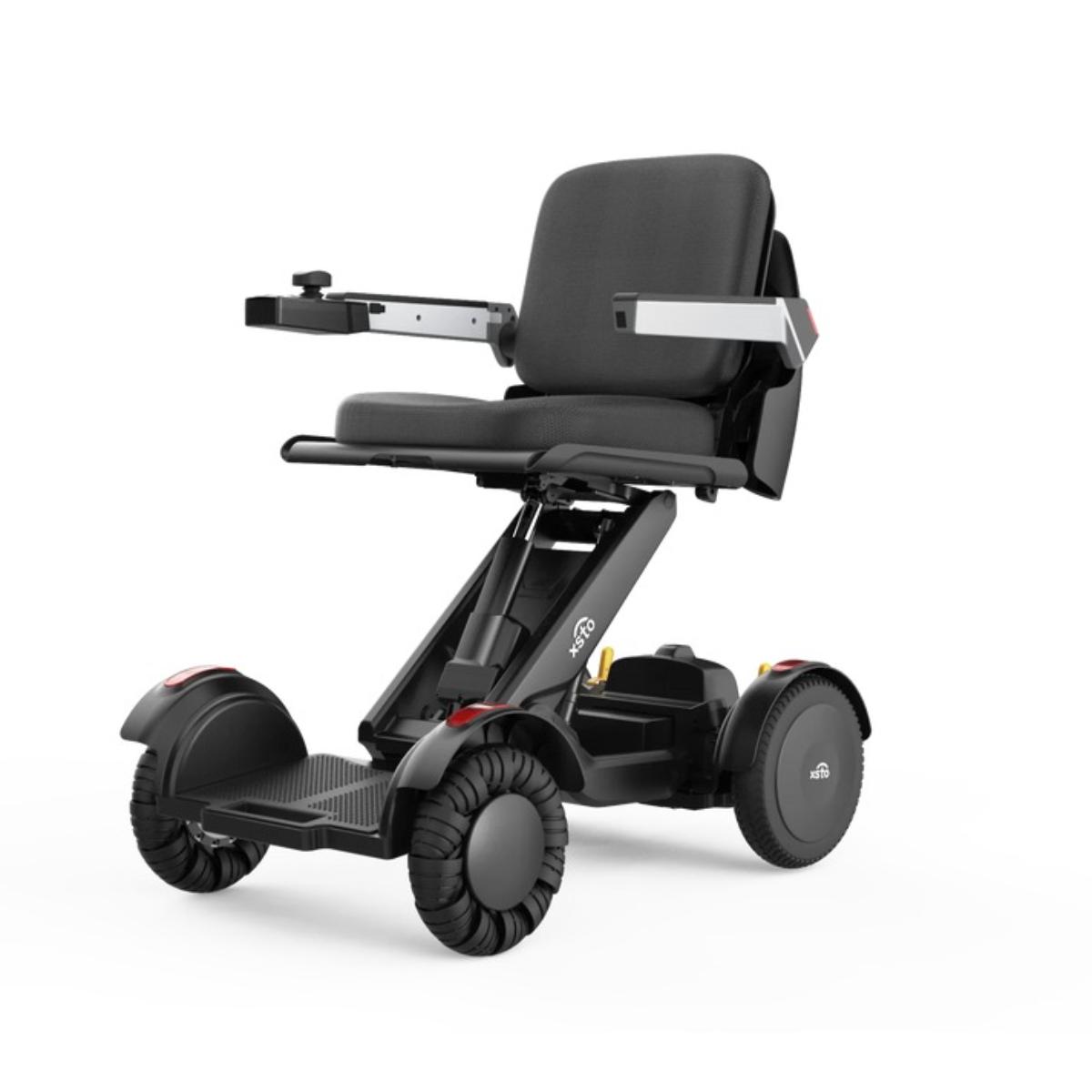 Black M4 Power wheelchair  on a white background