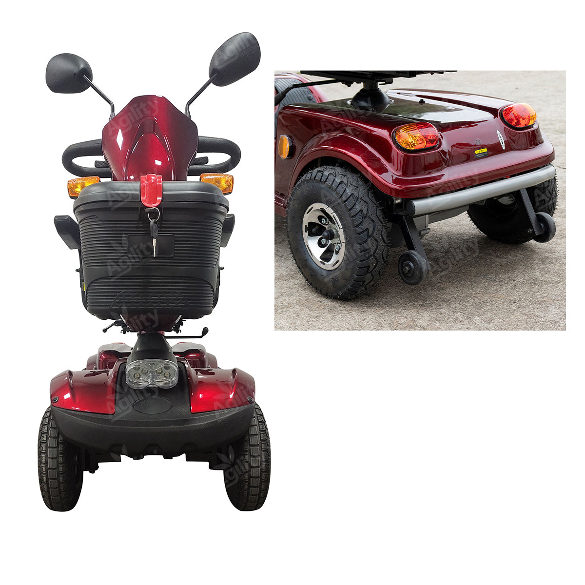 outlaw mobility scooter shown from multiple angles on a white background