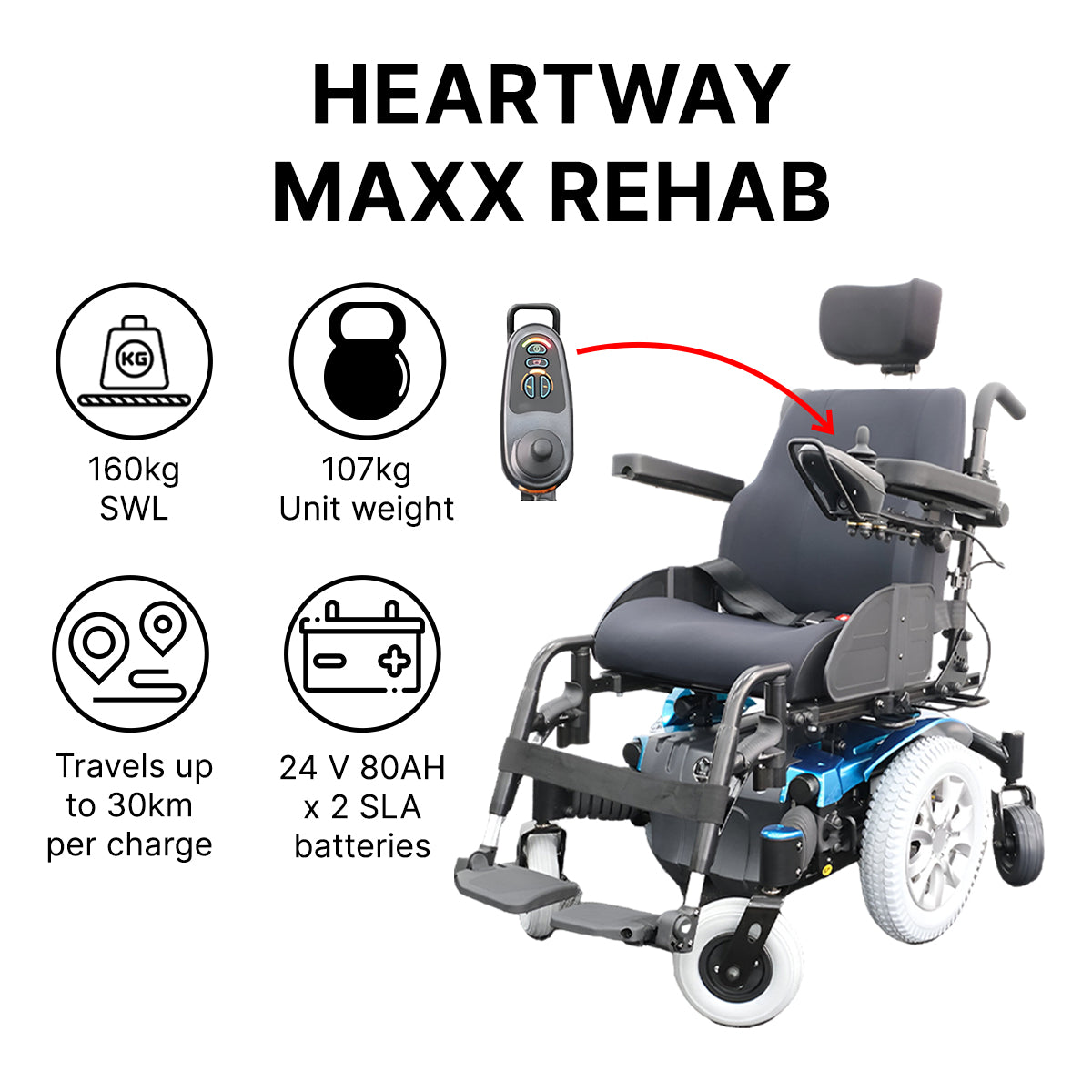 Heartway-Maxx Rehab Power Wheelchair