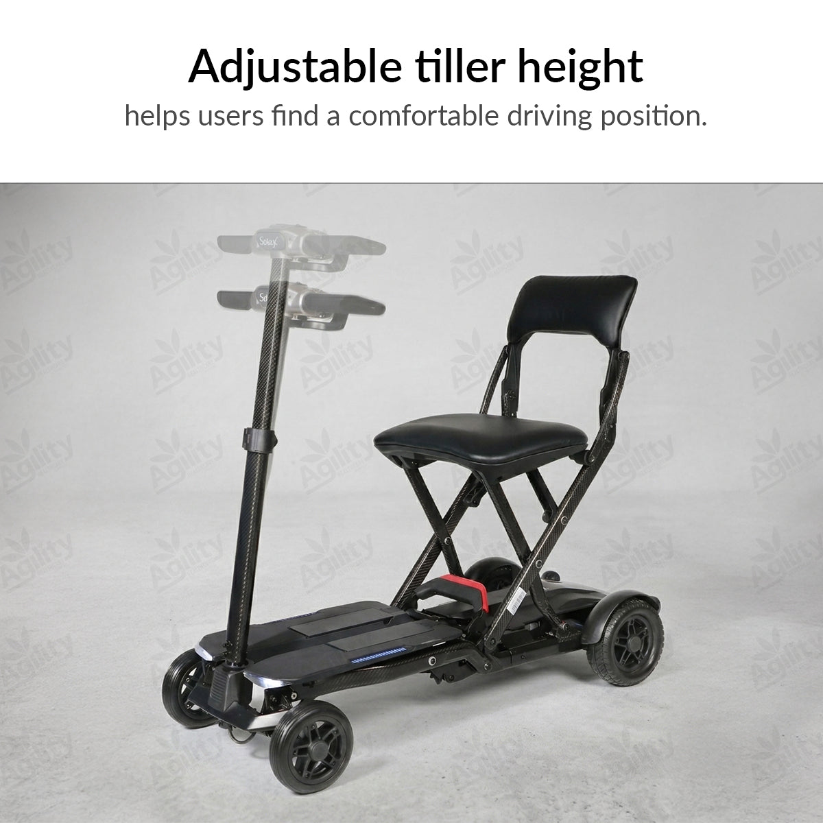 Solax Maleta Carbon Fibre Auto Folding Mobility Scooter – Lightweight Travel Scooter