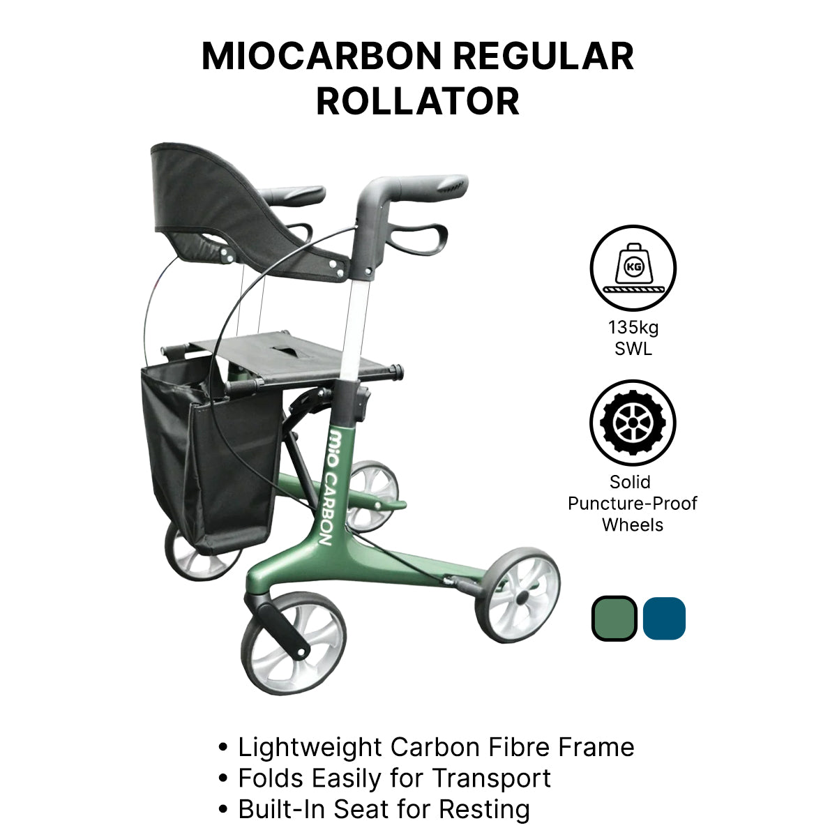 Mio Carbon Regular Rollator