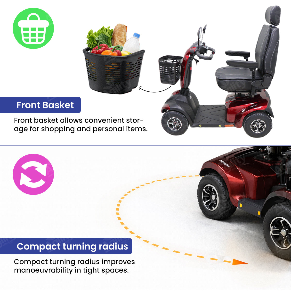 Aspire Oscar Mobility Scooter – Powerful Everyday Mobility Scooter