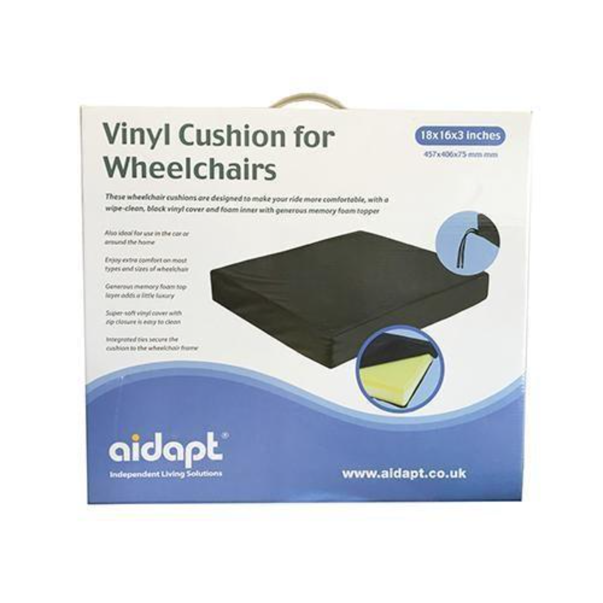 Aidapt Vinyl Wheelchair Cushion