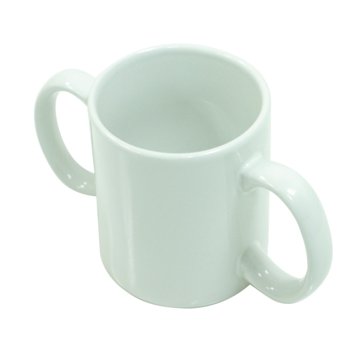 Two Handled Ceramic Mug - White